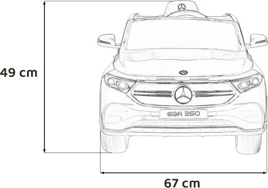 Elektrické autíčko Mercedes Benz EQA 250 čierne