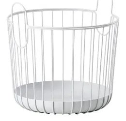 Biely kovový úložný košík Zone Inu, ø 30 cm