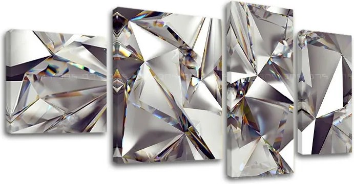 Obraz na plátne 4 dielny ABSTRAKT AB022E40