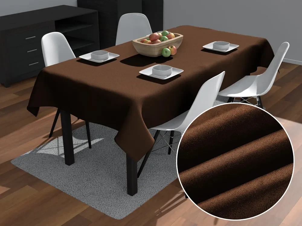 Biante Obdĺžnikový obrus/imitácia brúsenej kože Alcantara ALC-013 Hnedý 120x160 cm