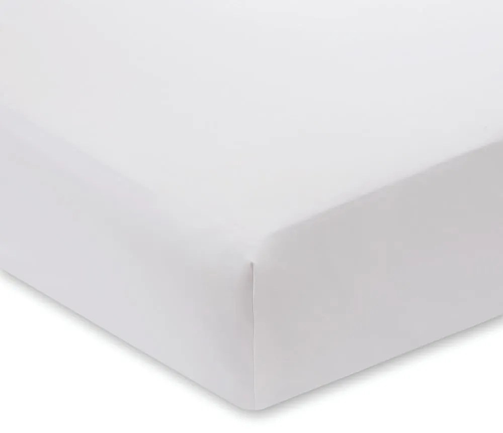 Biela plachta z bavlneného saténu Bianca Luxury, 135 x 190 cm