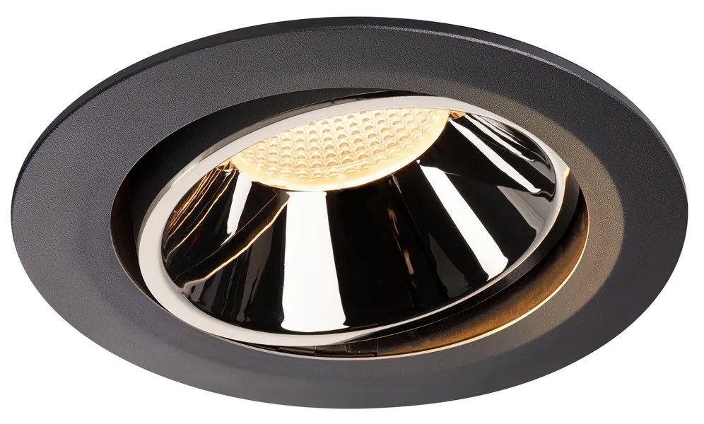 Stropné svietidlo SLV NUMINOS® MOVE DL XL vnitřní LED zápustné stropné svietidlo čierna/chrom 3000 K 20° otočné a výkyvné 1003723