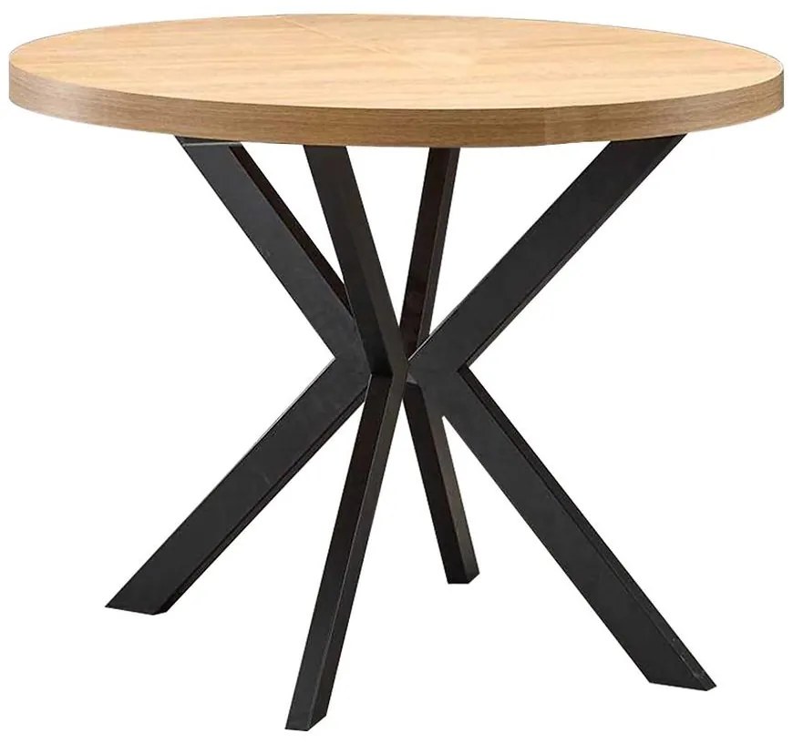 Rozkladací stôl Peroni 100/250x100cm doska/Oceľ – Dub Zlatý/čierny