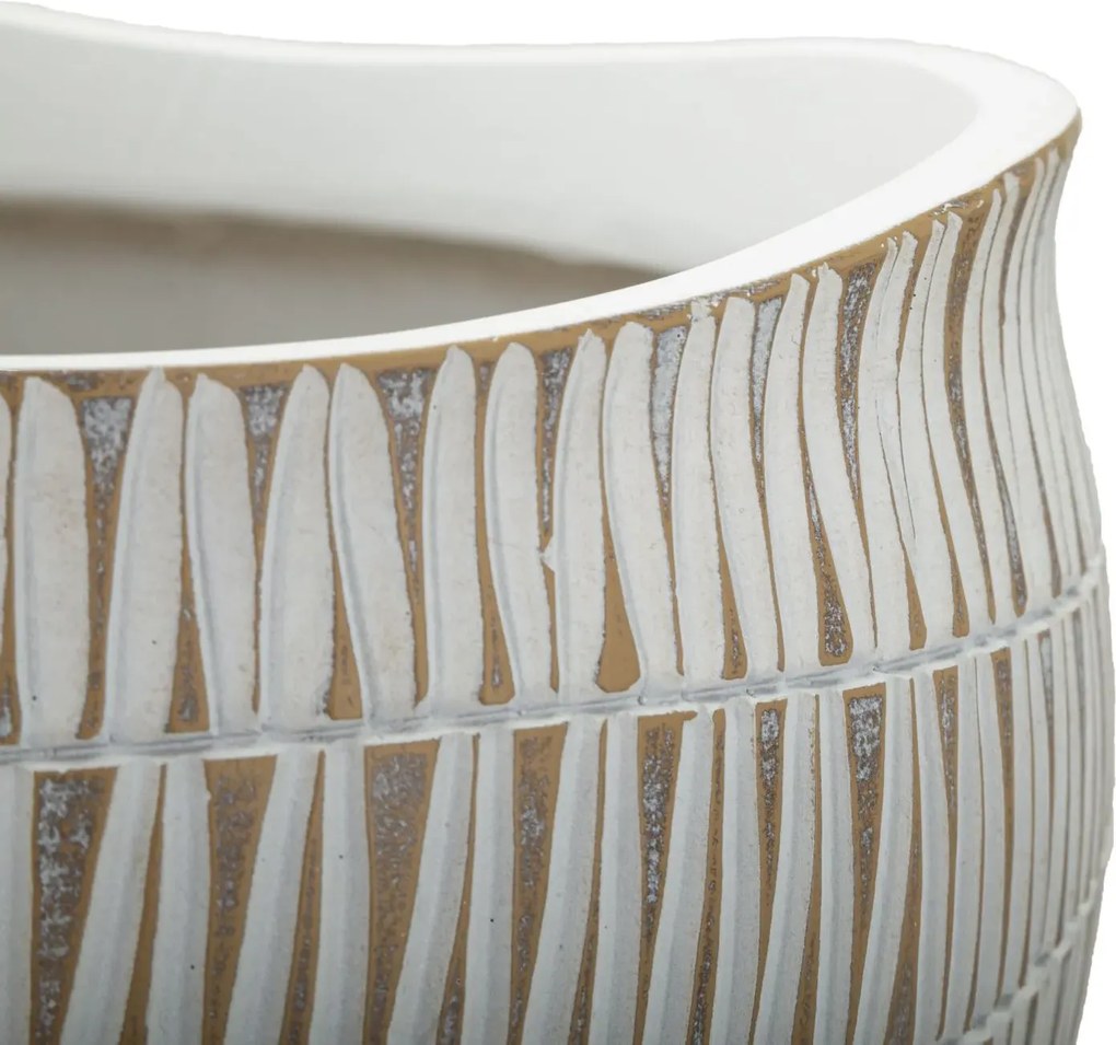 Kvetináč Stiky 30,5 cm zlatý/biely