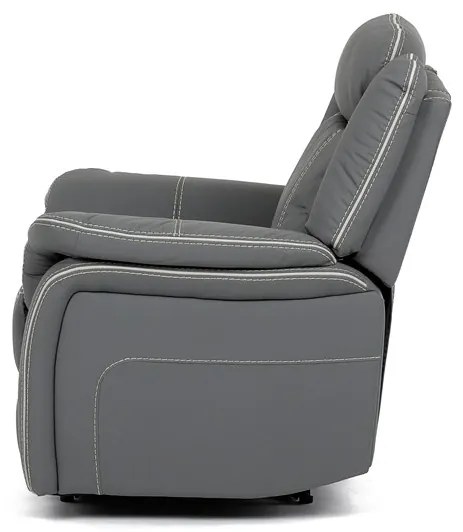 Autronic BONTEC Polohovacie kreslo, elektrické zabudované ovládanie, šedá, ekokoža, TV-4119 GREY Farba: Šedá