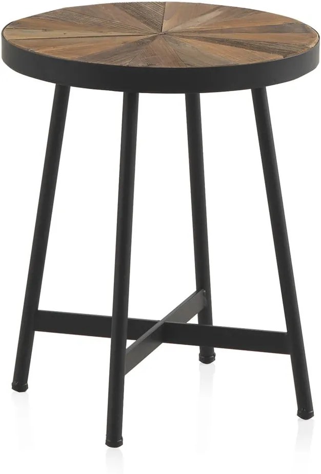 Odkladací stolík s čiernou železnou konštrukciou Geese sunrays, ⌀ 40 cm