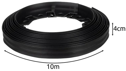 Flexibilný záhradný okraj 10 m s 20 kolíkmi Výška: 100 cm