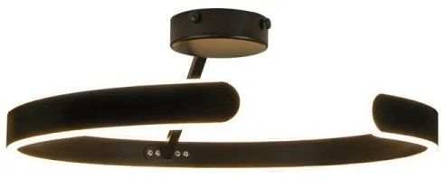 LED Stmievateľný prisadený luster LED/72W/230V 3000-6500K čierna + diaľkové ovládanie