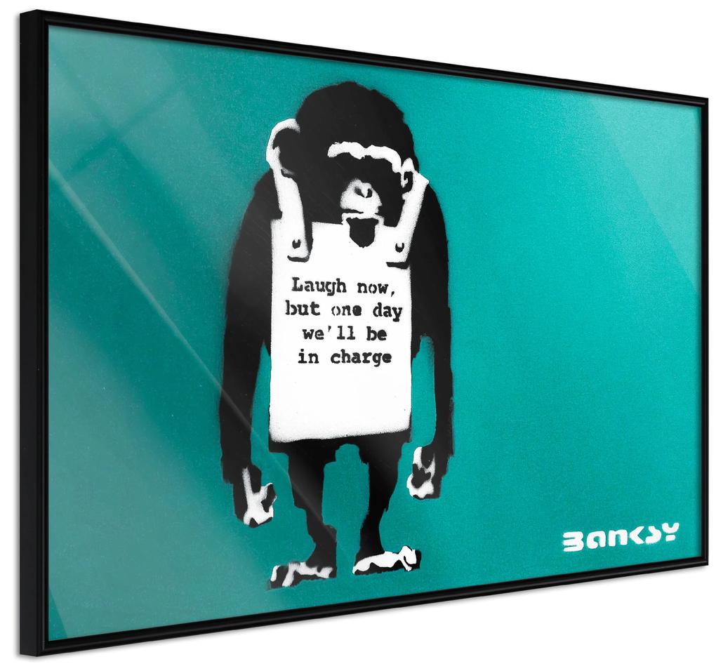 Artgeist Plagát - Angry Monkey [Poster] Veľkosť: 60x40, Verzia: Čierny rám s passe-partout