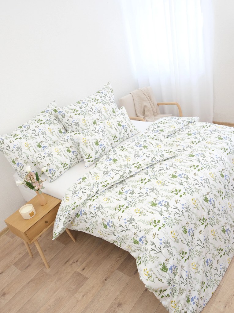 Predĺžené saténové obliečky - Bianca biela