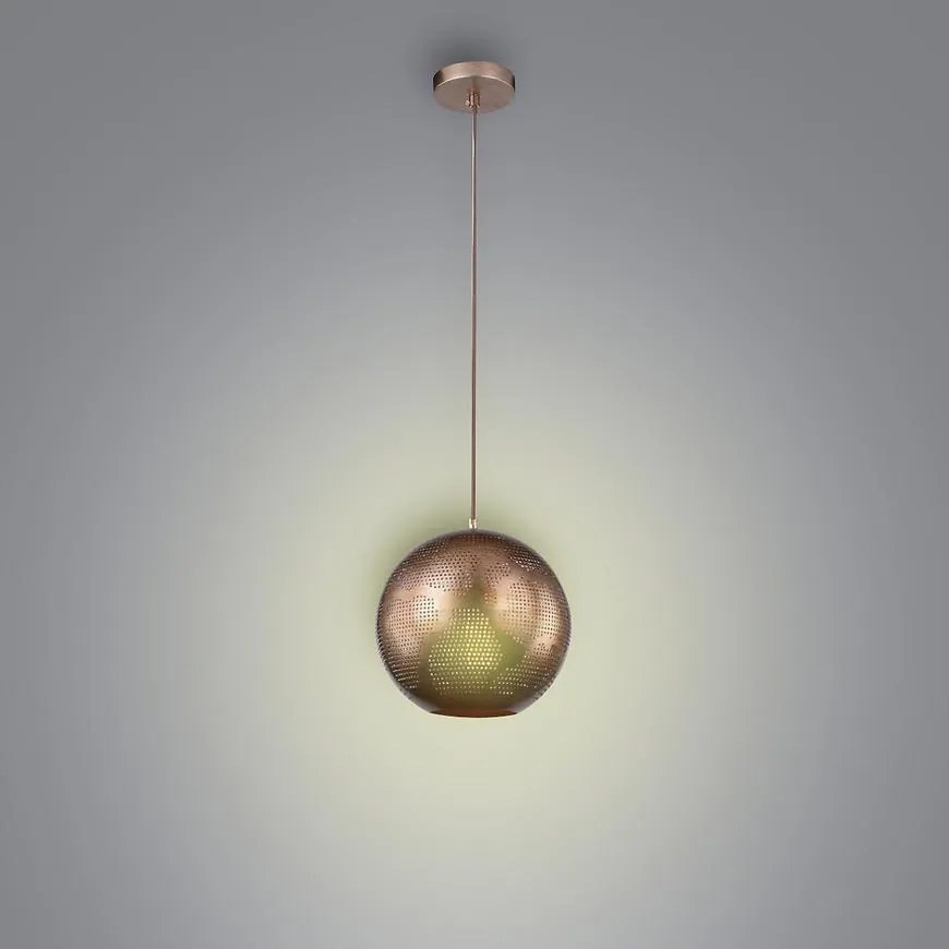 Závesné svietidlo guľa Ø25 cm 1x60W E27 medená