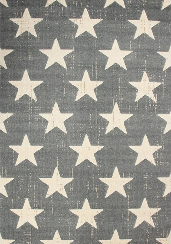 Kusový koberec PP Hviezdy sivý, Velikosti 120x170cm