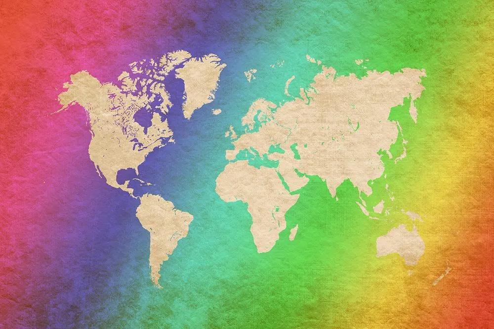 Tapeta minimalistická mapa sveta