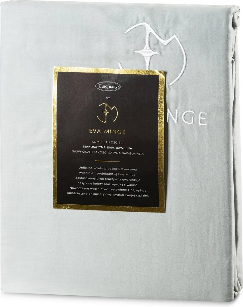 SATÉNOVÉ OBLIEČKY EVA MINGE H 160X200 CM, 2KS 70X80 CM SIVÉ