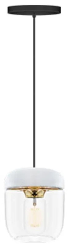 Biele tienidlo s objímkou zlatej farby UMAGE Acorn, ⌀ 14 cm