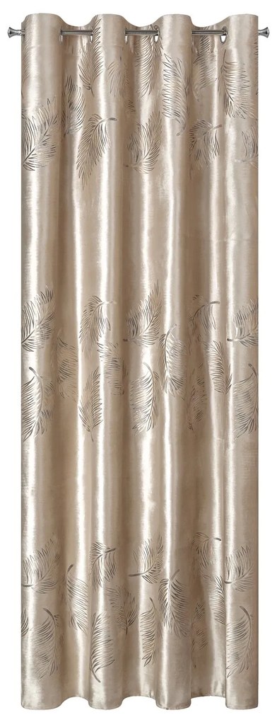 EUROFIRANY ZATEMŇOVACÍ ZÁVES NA KRÚŽKOCH IDALIA 140X250 CM LISTY