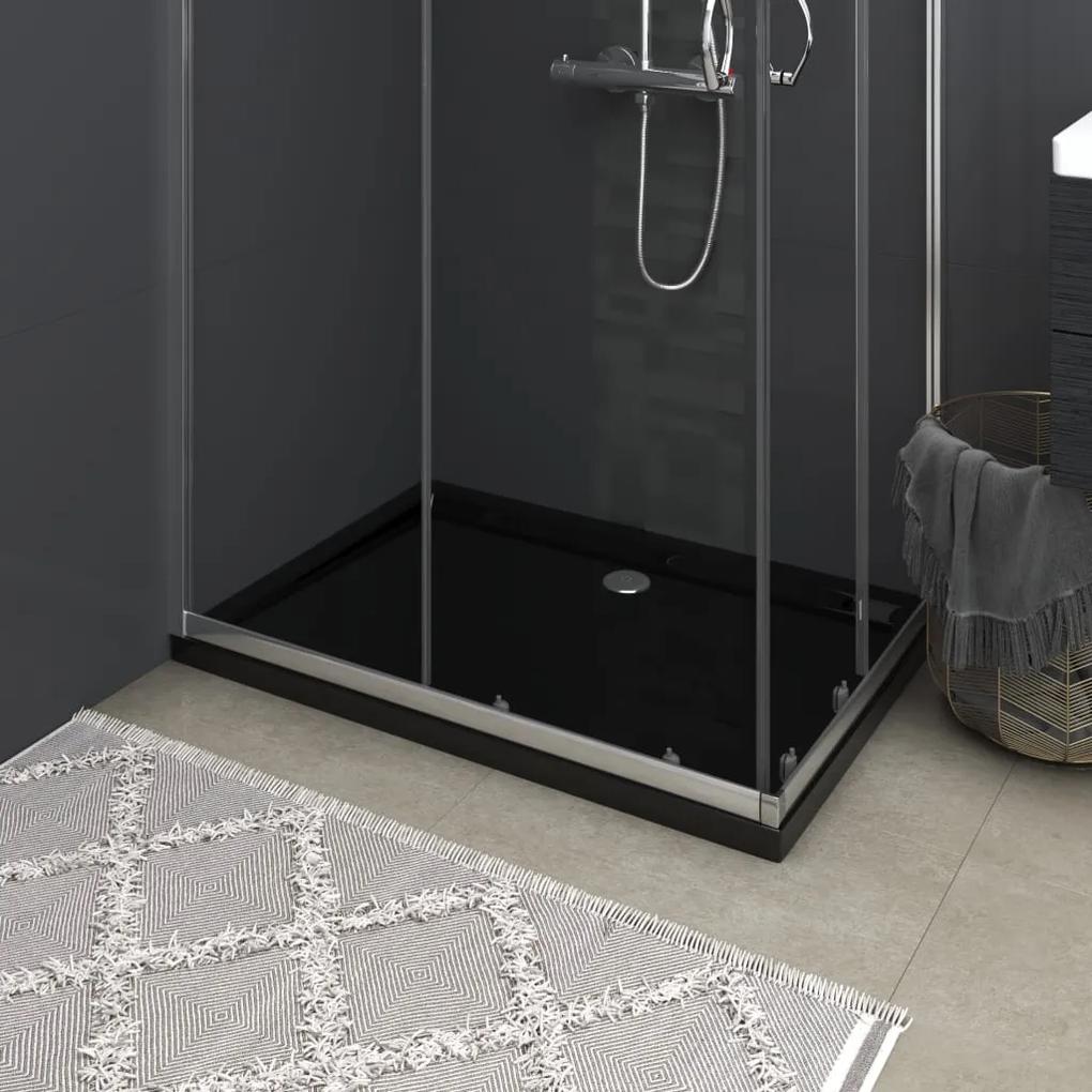 Obdĺžniková sprchová vanička z ABS čierna 70x100 cm 148915