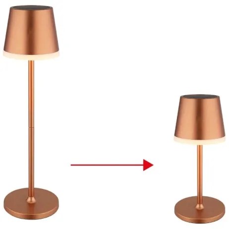 Globo 36637RM - LED Solárne svietidlo LED/0,6W/3V 3000K IP44 medená