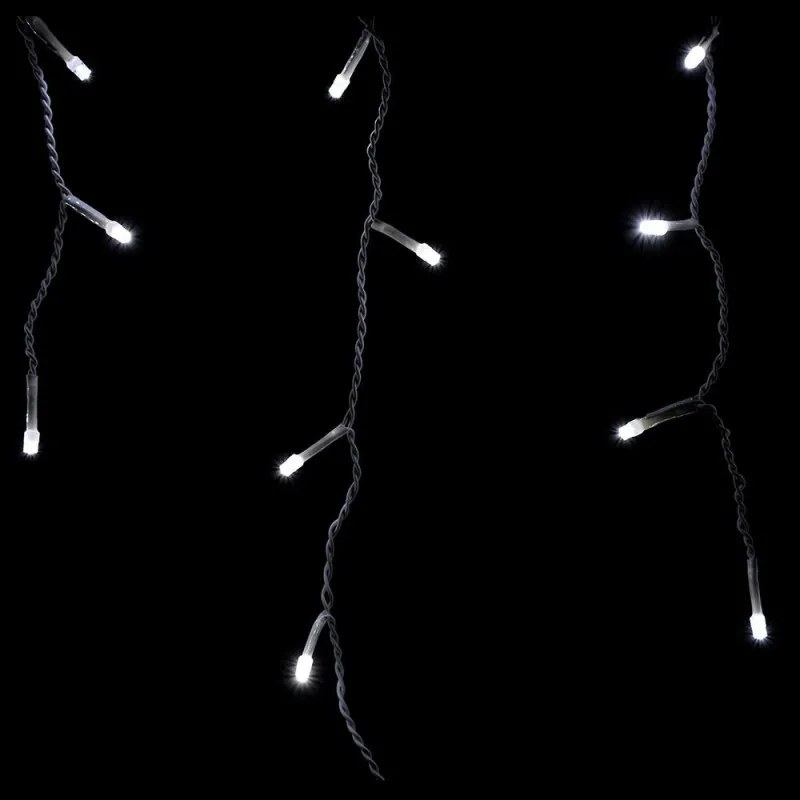 SPRINGOS LED kvaple - 22,5m, 500LED, 8 funkcií, ovládač, IP44, studená biela
