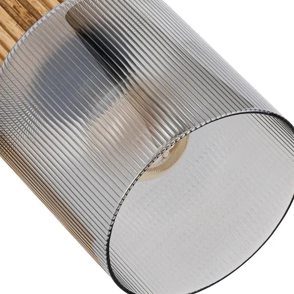 Brilagi - Bodové svietidlo HYGGE 3xE14/15W/230V drevo/dymové