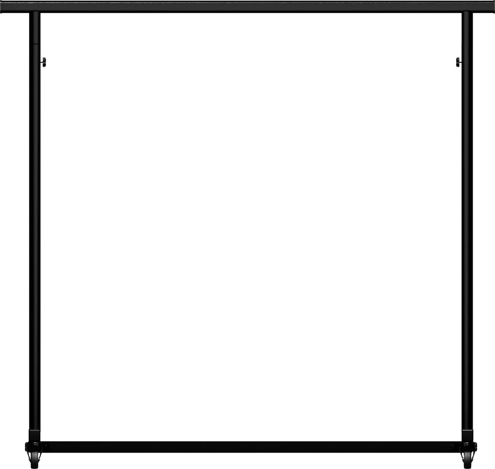 Vešiak na oblečenie s kolieskami Soran 120x50x188 - čierna