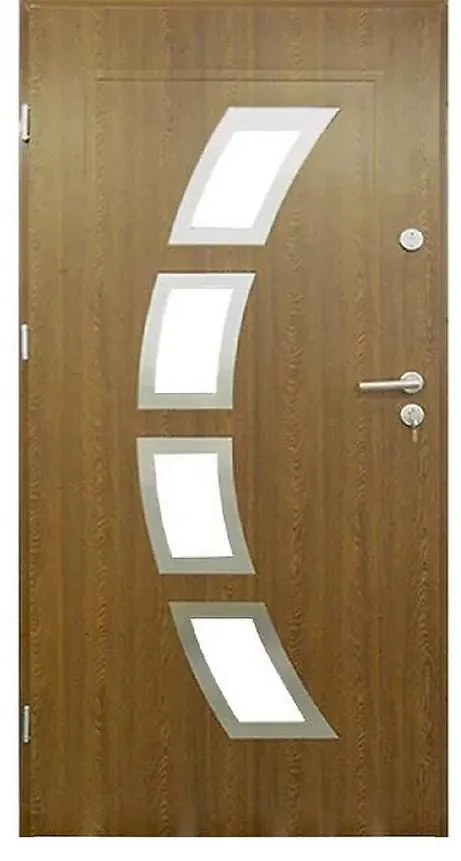 Dvere vchodové Malaga 90L Zlatý dub