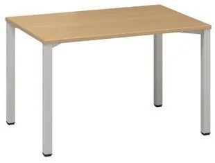 Konferenčný stôl Alfa 420 so sivým podnožím, 120 x 80 x 74,2 cm, rovné vyhotovenie, dezén buk