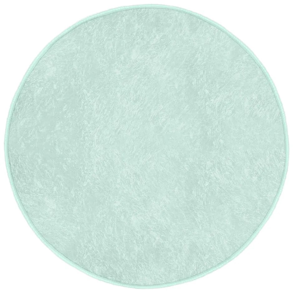 Prateľný okrúhly koberec v mentolovozelenej farbe vhodný pre robotické vysávače ø 80 cm Comfort – Mila Home