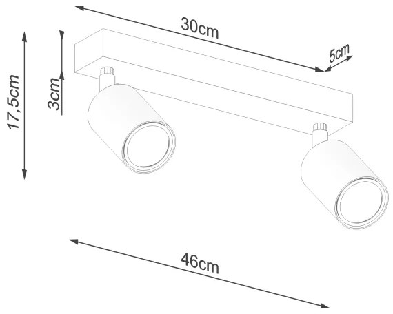 Sollux SL.1286 - Bodové svietidlo VERDO 2xGU10/10W/230V biela