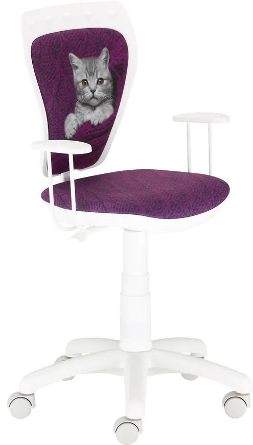 Kancelárska stolička Ministyle White Mačka vo svetri