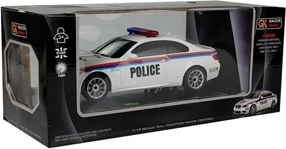LEAN Toys Policajné auto na diaľkové ovládanie 1:18