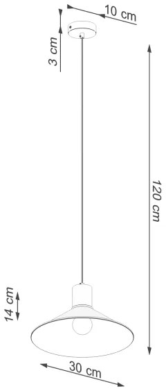 Sollux SL.1319 - Luster na lanku JAGA 1xE27/15W/230V pr. 30 cm biela