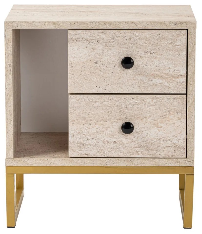 Nočný stolík Glimmer Travertine