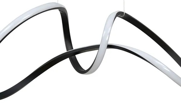 LED Luster na lanku TESORO LED/48W/230V čierna