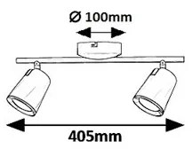 Rabalux 5046 - LED Bodové svietidlo SOLANGE 2xLED/6W/230V