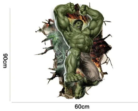 Veselá Stena Samolepka na stenu na stenu Silný Hulk z Avengers