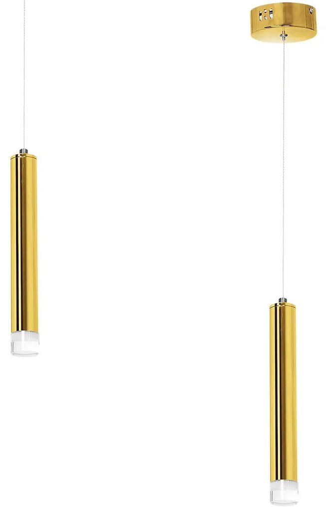 Závesné svietidlo Goldie, 1x zlaté kovové tienidlo, g