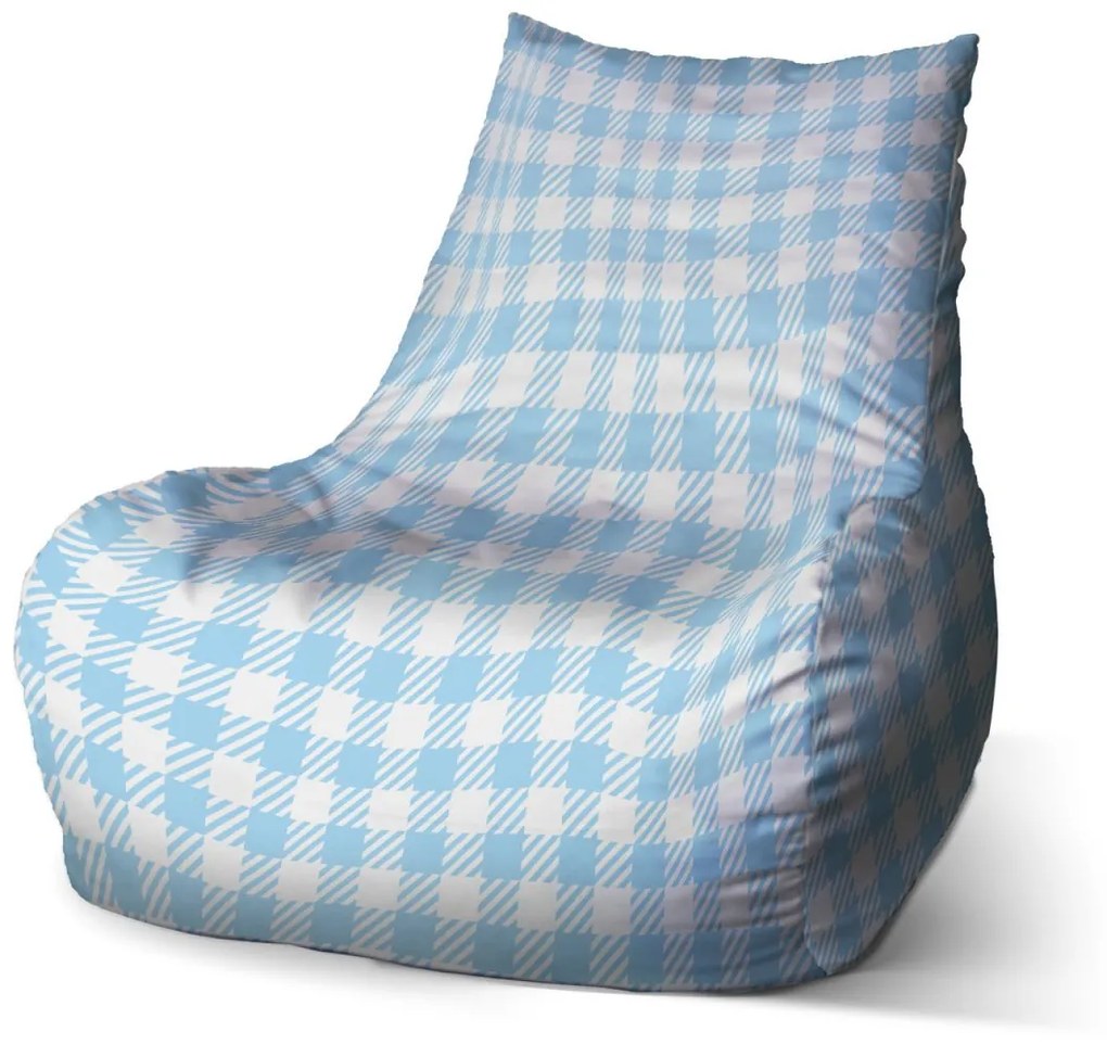 Sablio Sedací vak Bean Štvorcový vzor - 100 x 90 x 45 cm