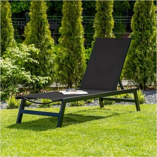 MI Záhradné ležadlo LORD 60 čierne