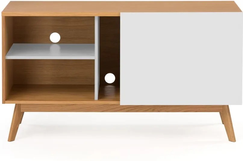 Komoda s modrými a sivými zásuvkami Woodman Avon