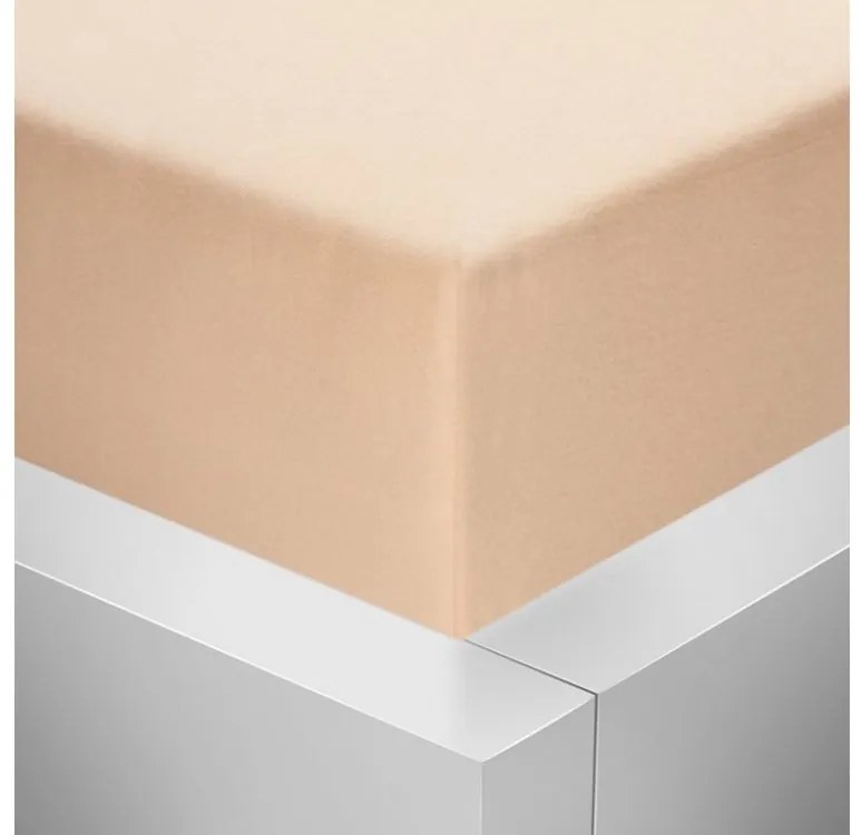 Jersey napínacie prestieradlo s lycrou - lososové 175 g / m2 90x200 cm