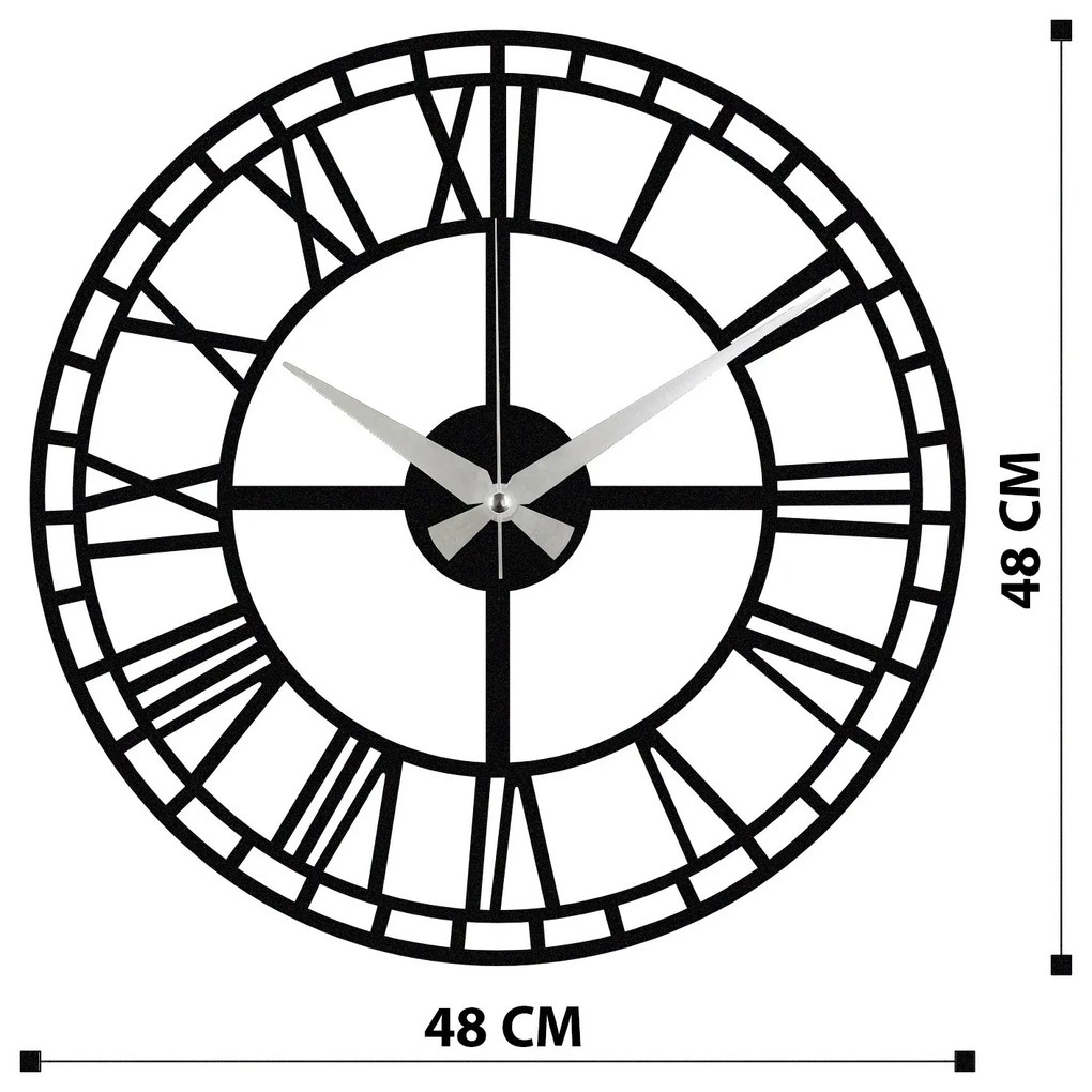 Nástenné kovové hodiny Enzoclock S002 čierne