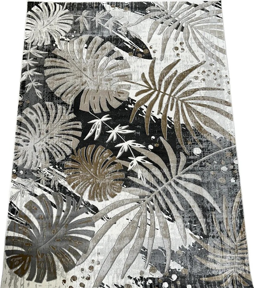 Koberec Pera 3302 BEIGE – béžovo-sivý vzorovaný obdĺžnik Rozmer: 80x150 cm