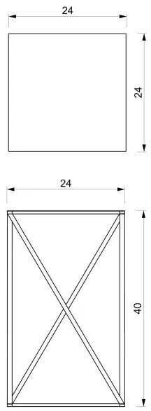 Stojan na kvety 40x24 cm zlatá