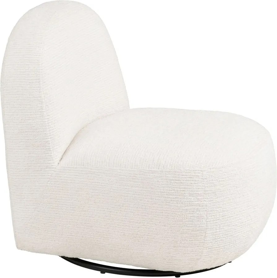 Krémovobiele otočné kreslo Milo – House Nordic