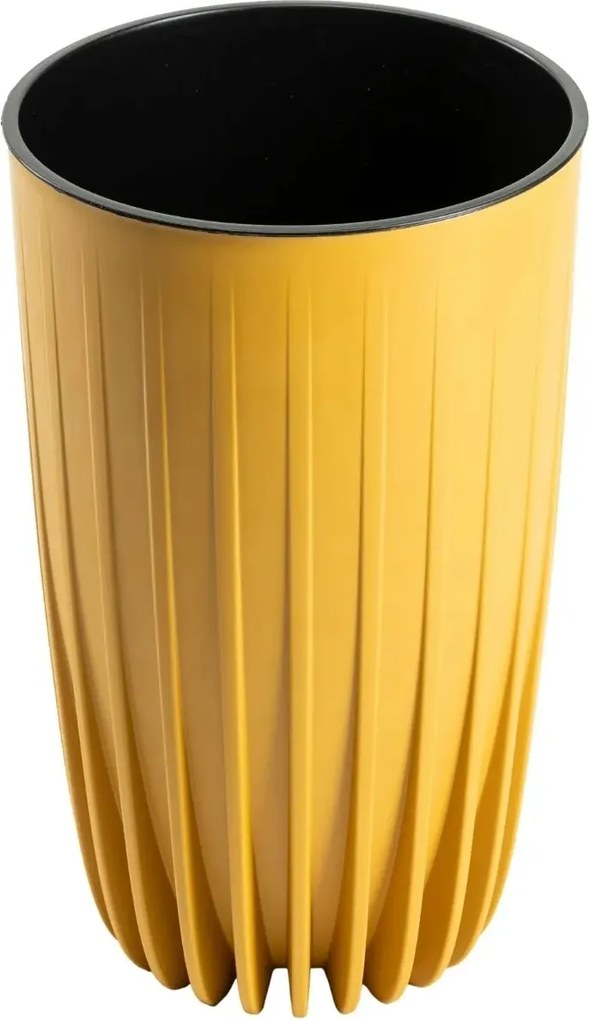 Sada 2 ks kvetináčov Stripped Eco horčicová