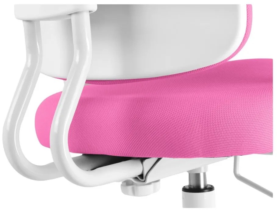 Detská rastúca stolička Neoseat KIDDY THREE — látka, prateľný poťah, tmavo ružová