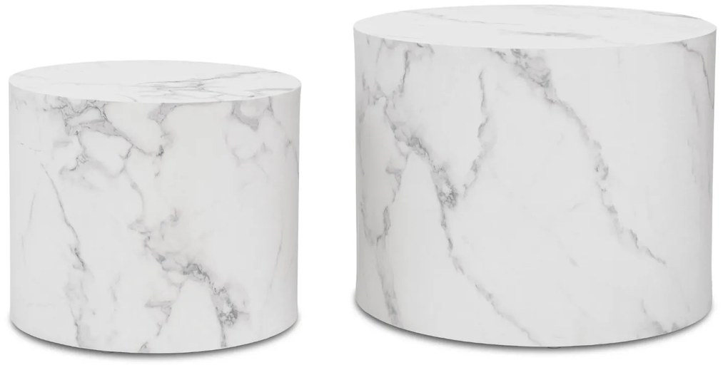 Set 2 ks konferenčných stolíkov Liloo (biely mramor) . Akcia -21%. Vlastná spoľahlivá doprava až k Vám domov. 1129182