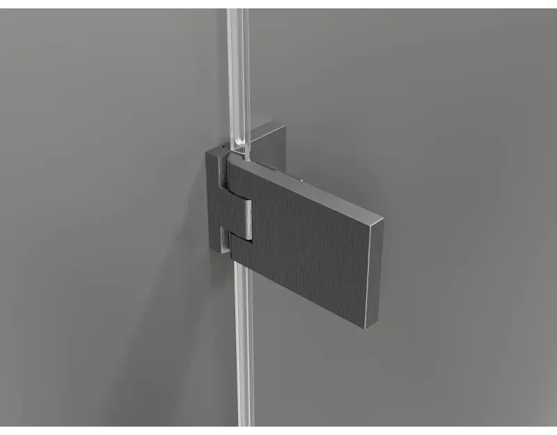 Mexen Lunar-F Duo, sklápací sprchový kút 90 x 80 cm, 8mm číre sklo, profil grafit brúsený, 836-090L-080P-66-00