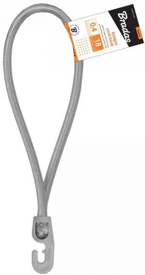 Bradas Upevňovacia guma s háčikom 18cm 25ks Grey PVC BUNGEE